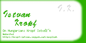 istvan kropf business card